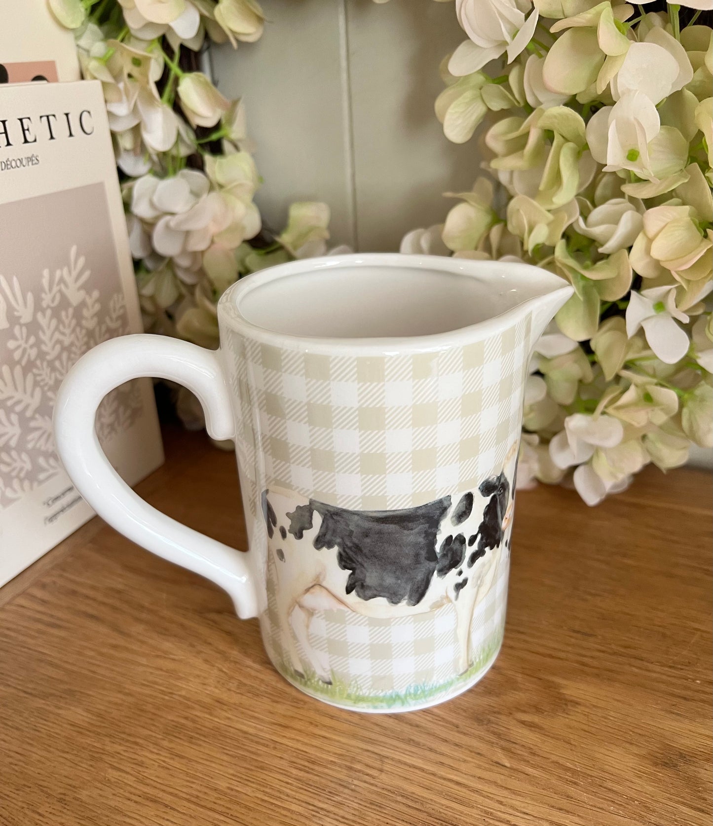 Farm Animals Gingham Jug