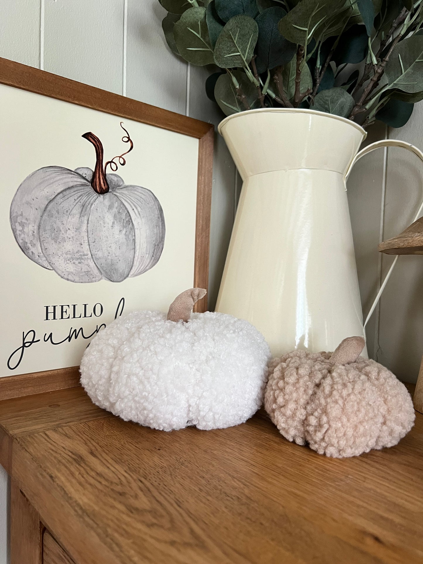 Beige Sherpa Pumpkin