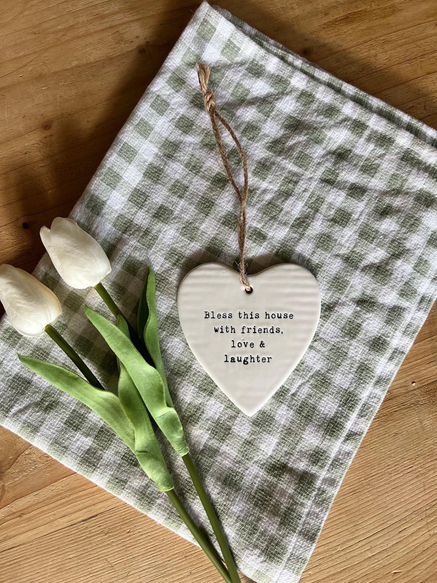 Porcelain Hanging Heart