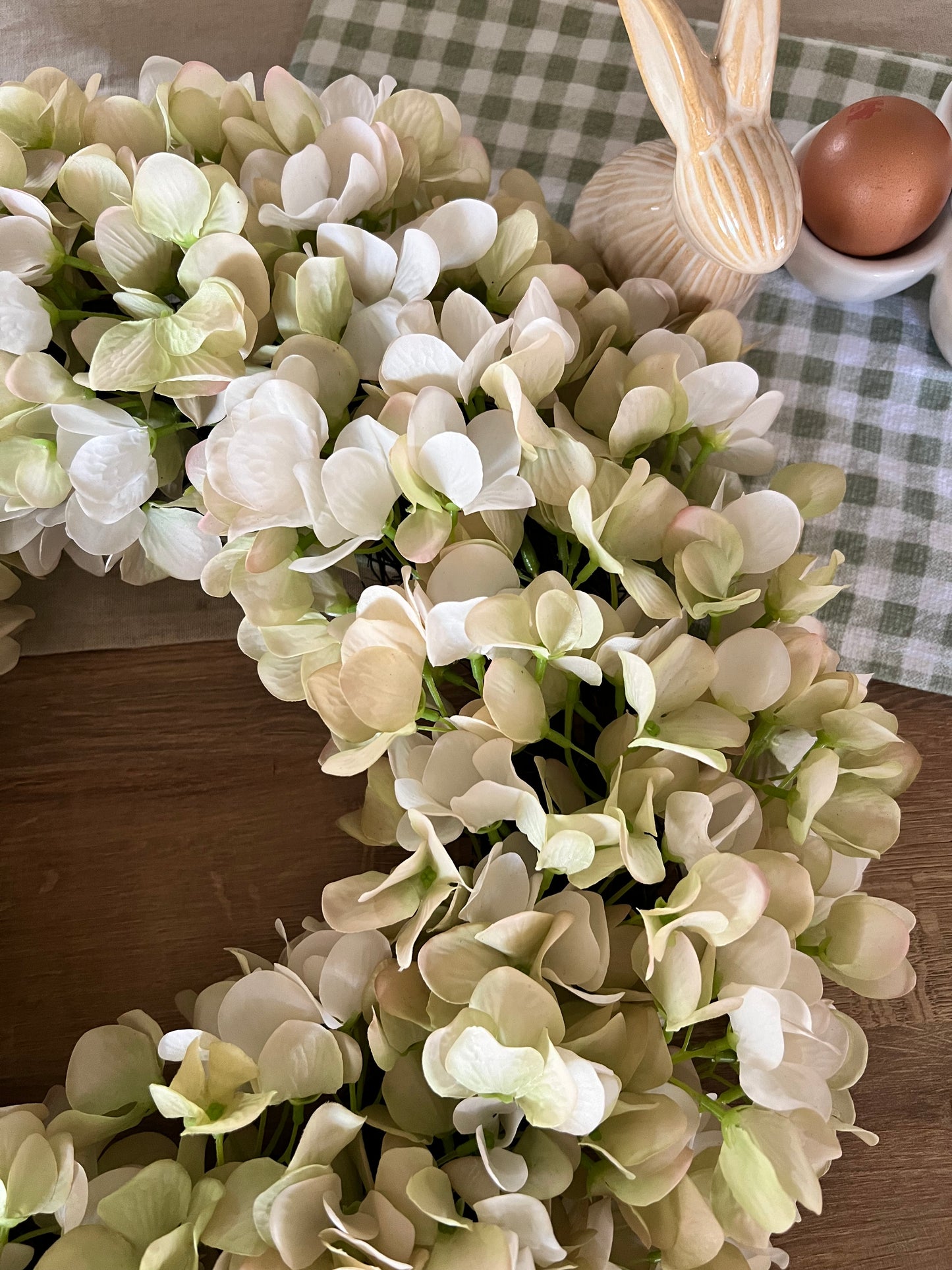Faux Hydrangea Wreath