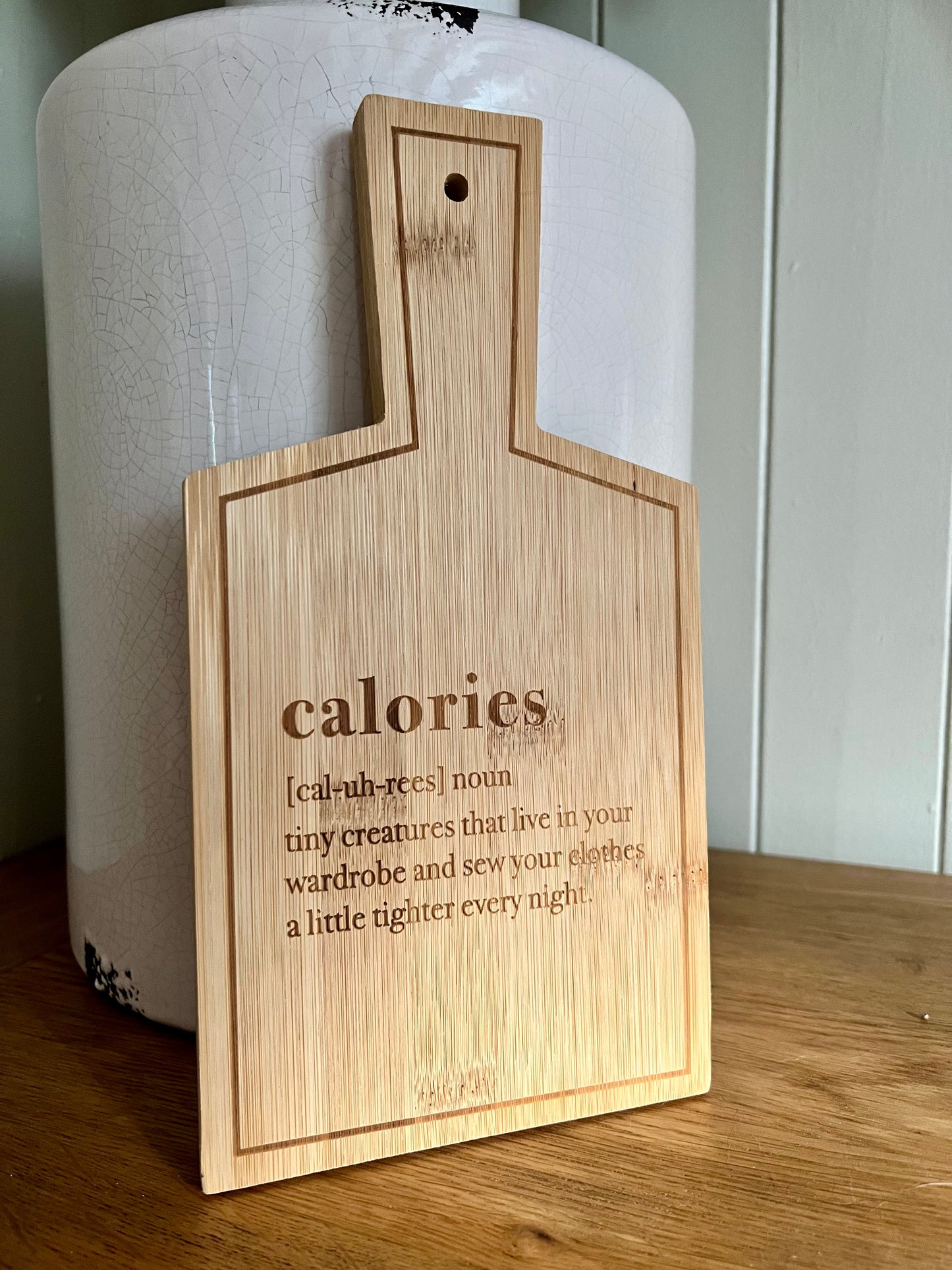 Calories Bamboo Serving Board