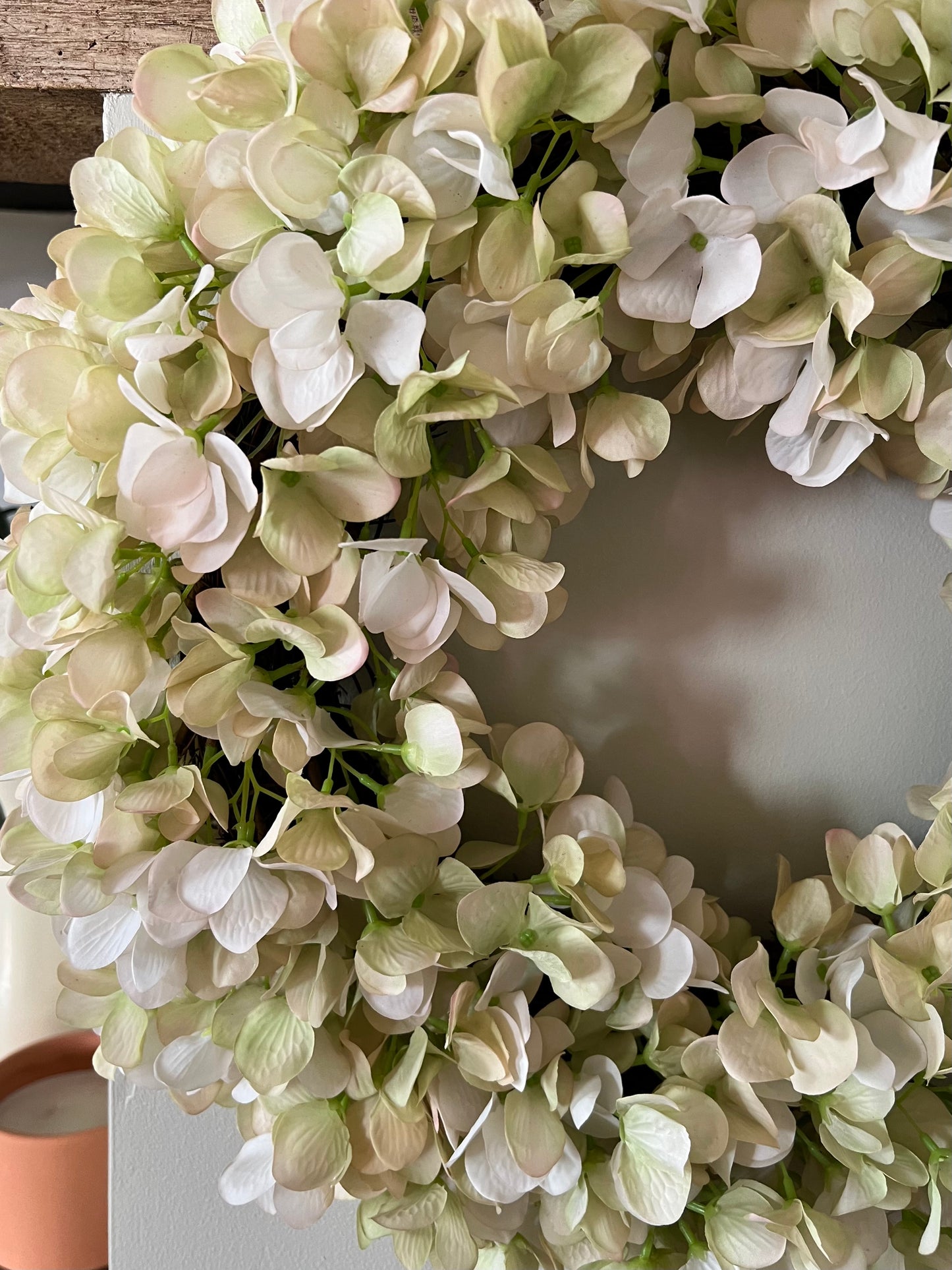 Faux Hydrangea Wreath