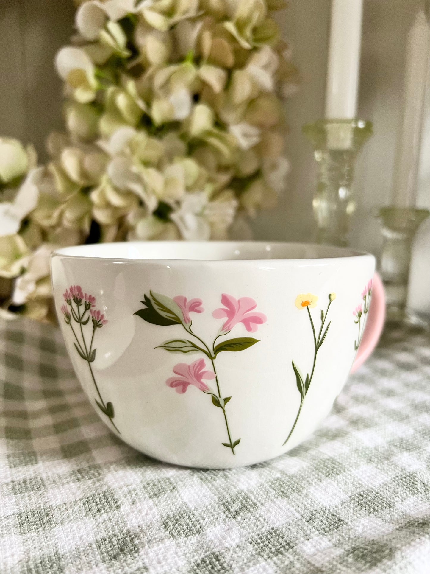 Large Floral Ceramic Mug