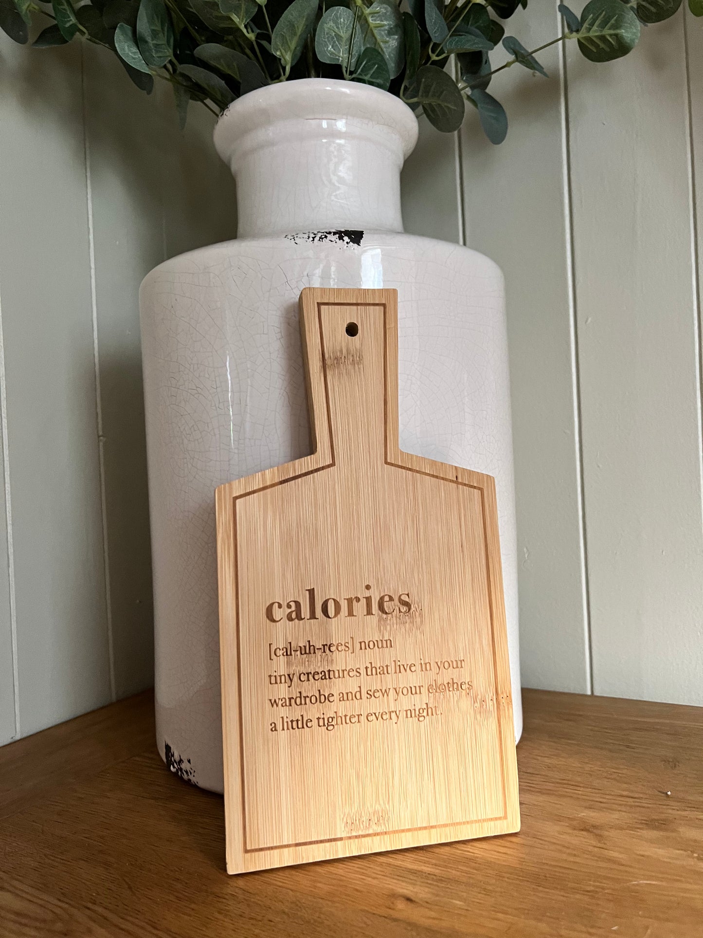 Calories Bamboo Serving Board