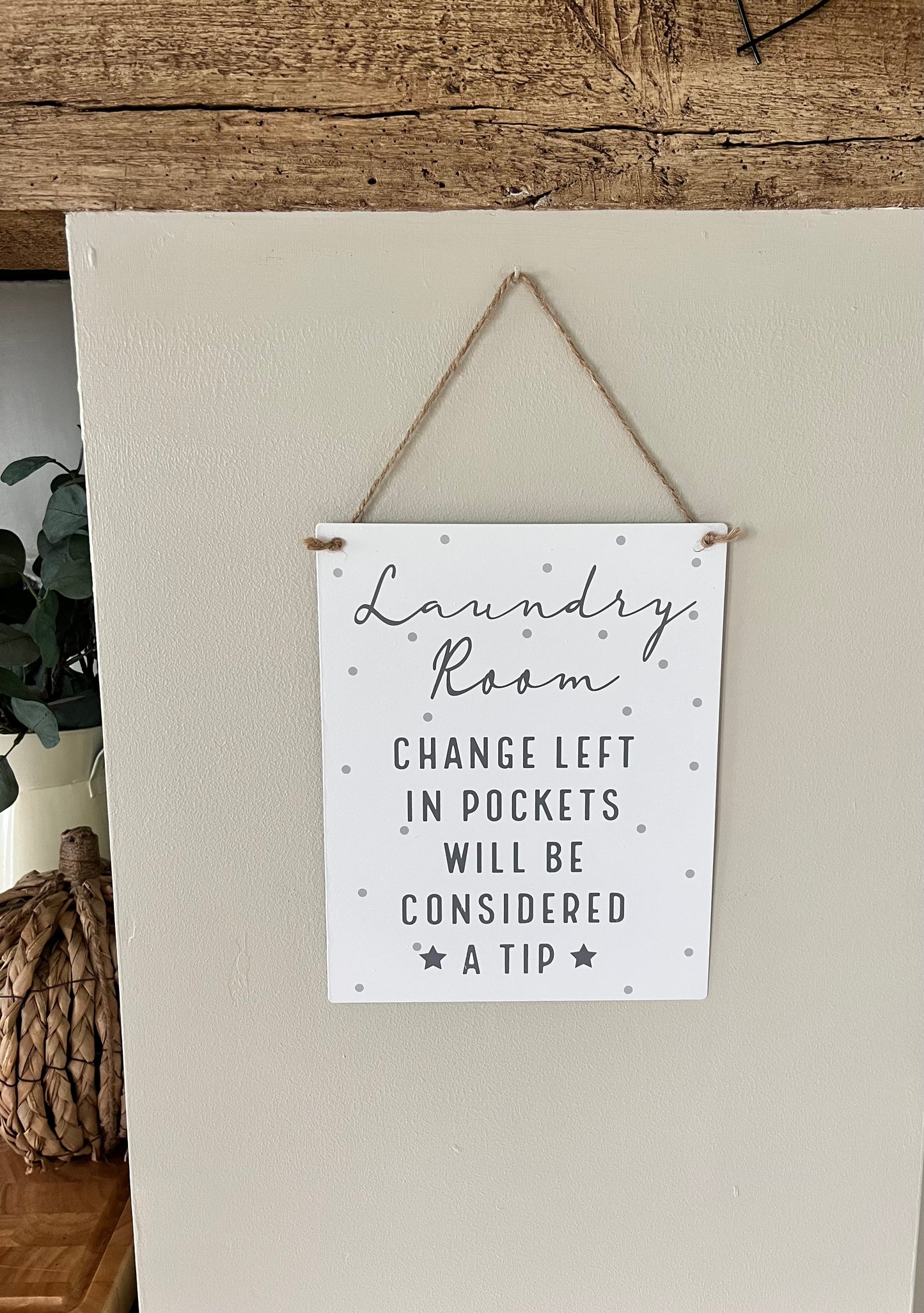 Laundry Plaque