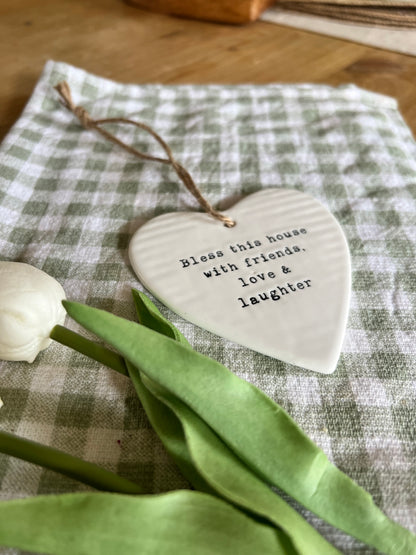 Porcelain Hanging Heart