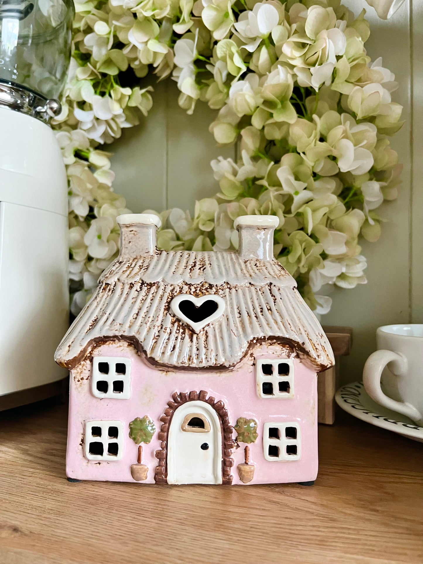 Pink Cottage Tea Light Holder