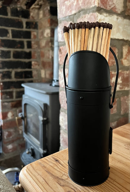 Black Matchstick Holder with 60 Matches