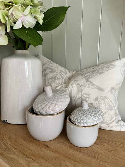 Ceramic Acorn Pot (2 sizes available)