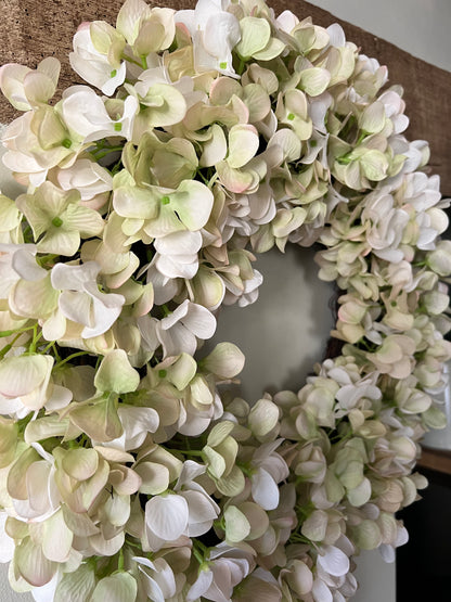 Faux Hydrangea Wreath