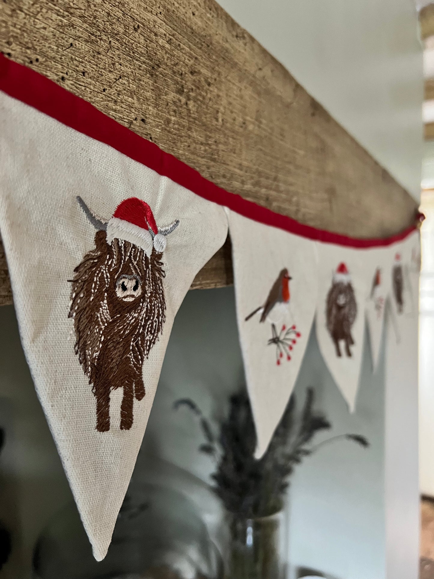 Highland Cow And Robin Bunting