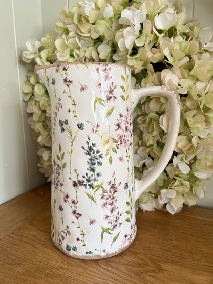 Tall Floral Jug