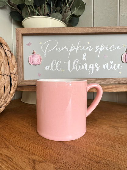 Pink Hello Pumpkin Mug