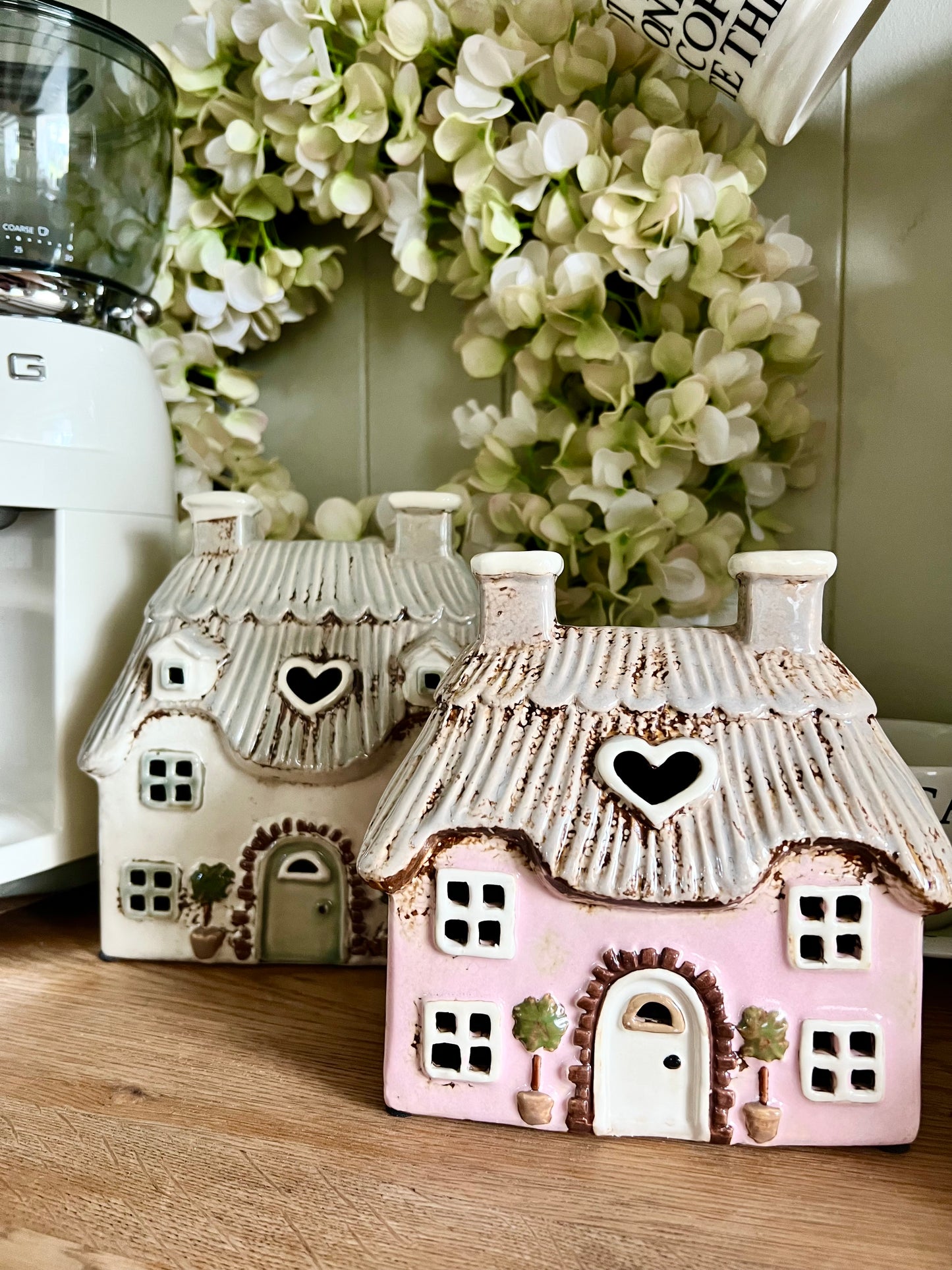 Pink Cottage Tea Light Holder