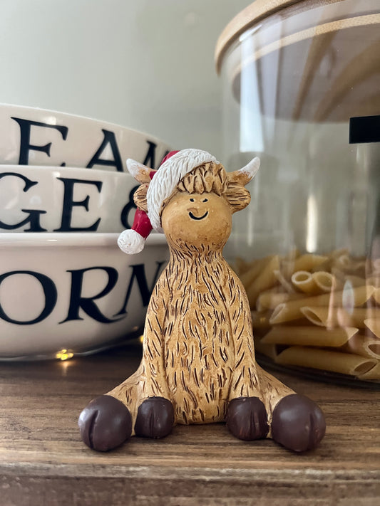 Santa Highland Cow
