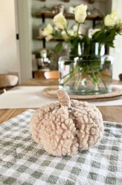 Beige Sherpa Pumpkin