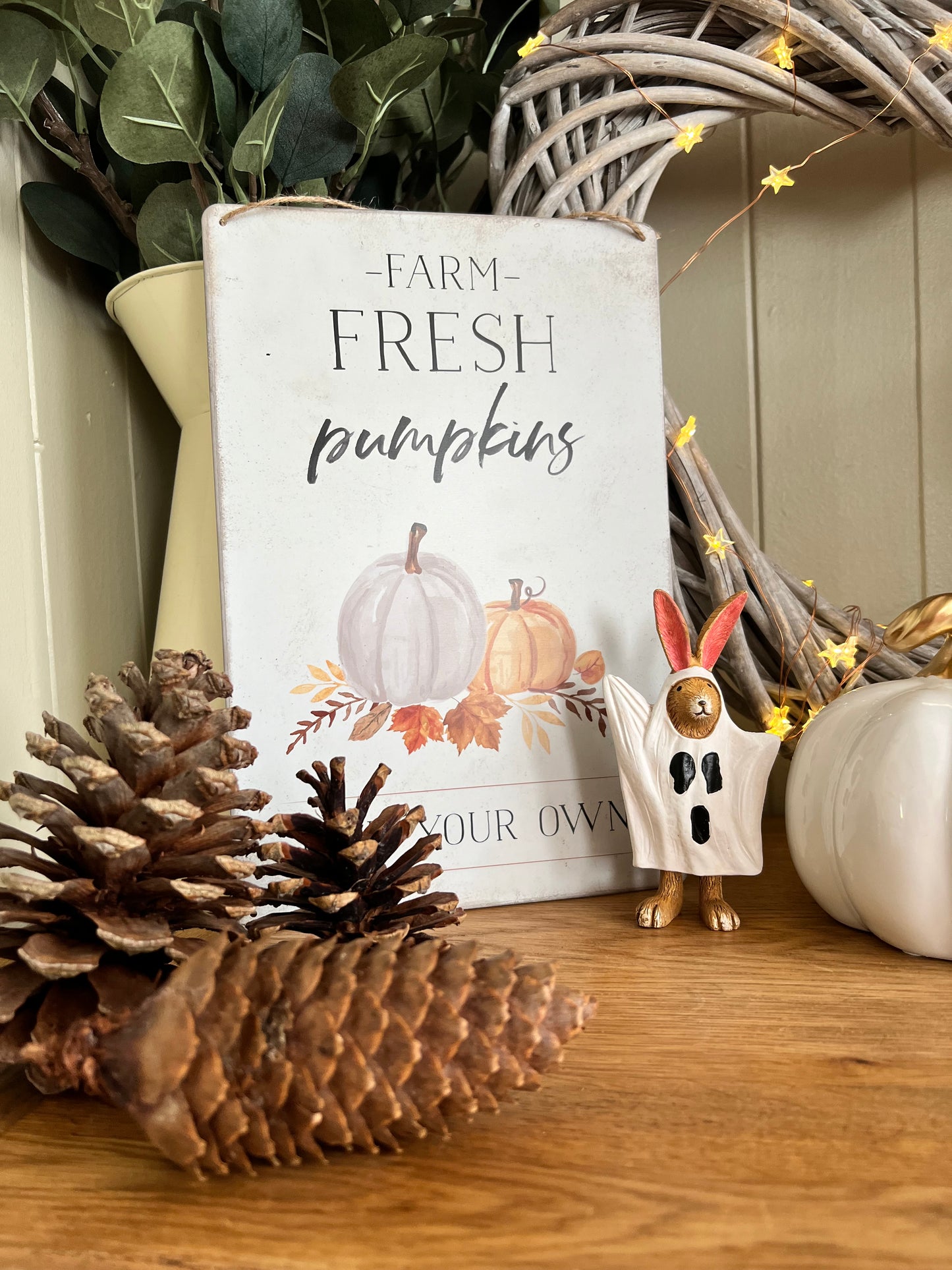 Farm Fresh Pumpkin Metal Sign