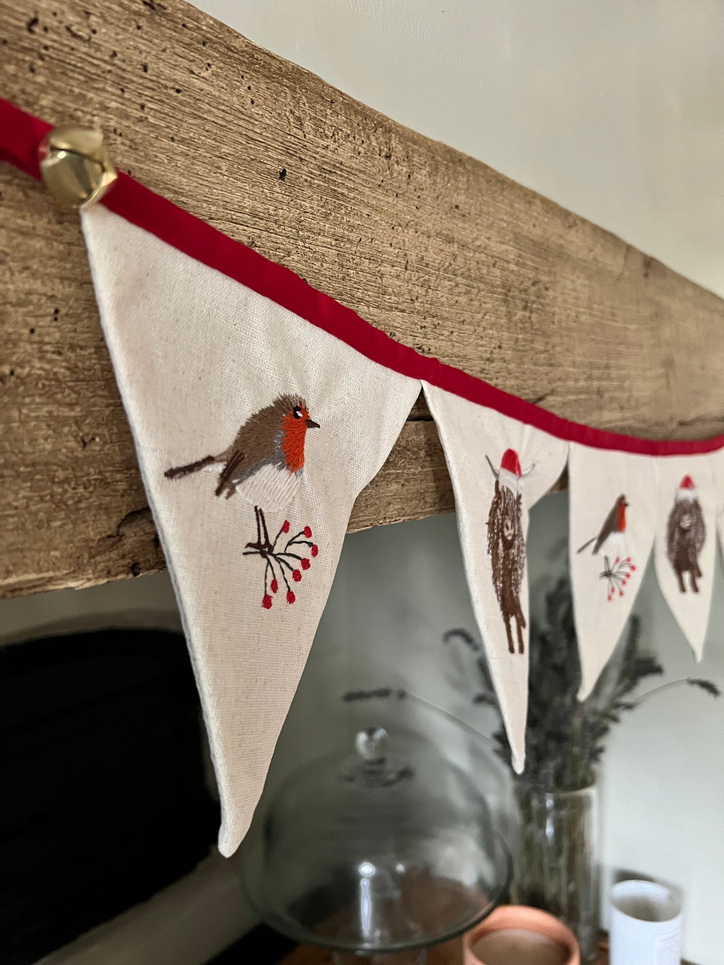 Highland Cow And Robin Bunting