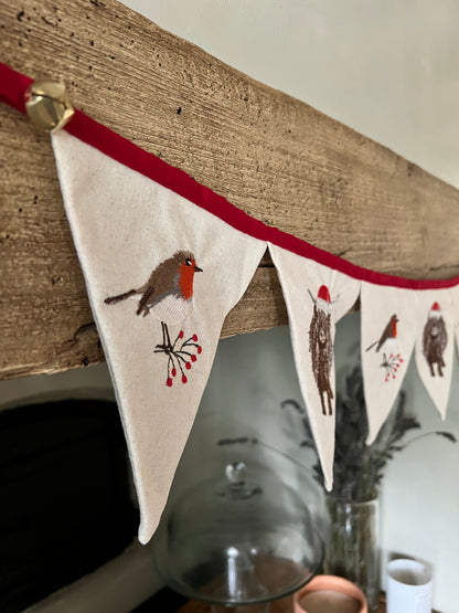 Highland Cow And Robin Bunting