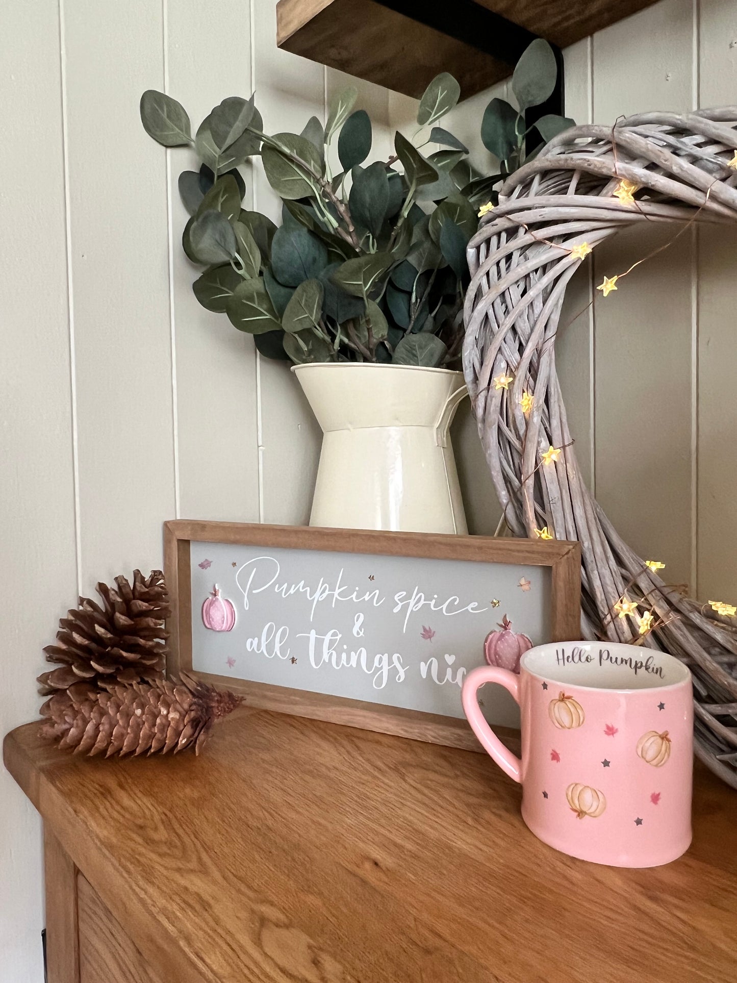 Pink Hello Pumpkin Mug