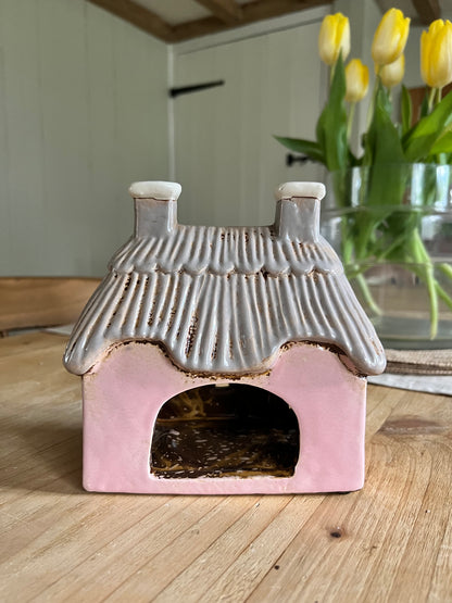 Pink Cottage Tea Light Holder