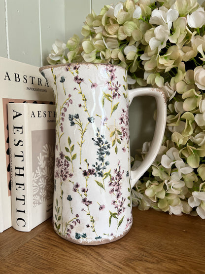 Tall Floral Jug