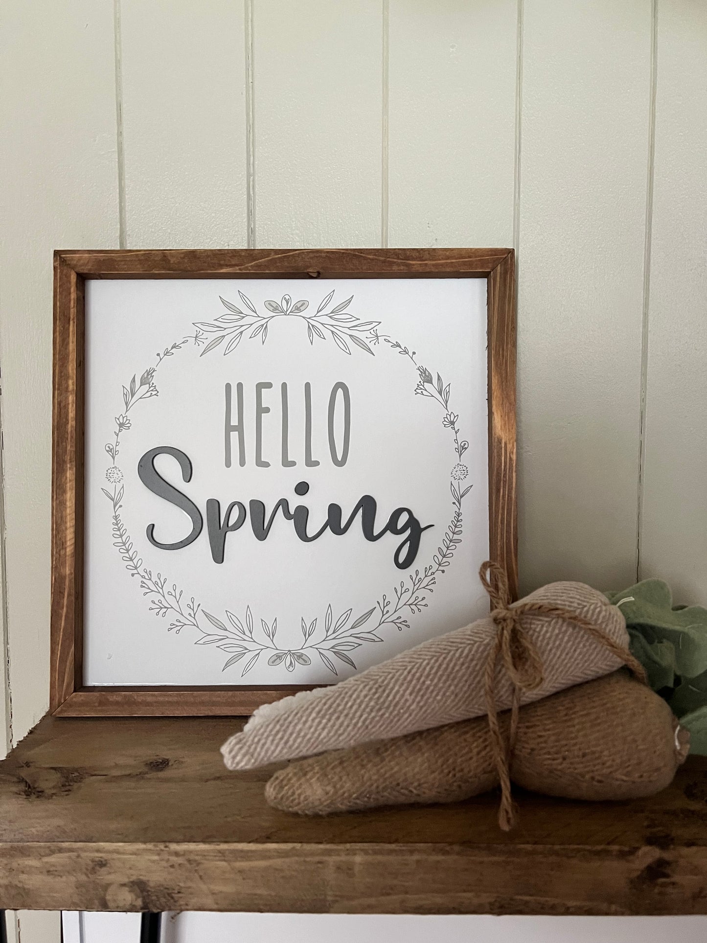 *REDUCED TO CLEAR* Hello Spring Wooden Sign