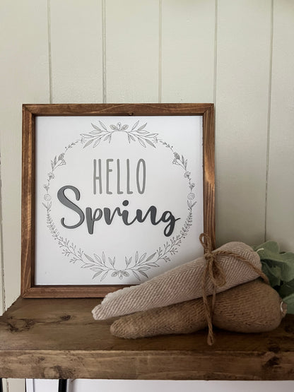 *REDUCED TO CLEAR* Hello Spring Wooden Sign