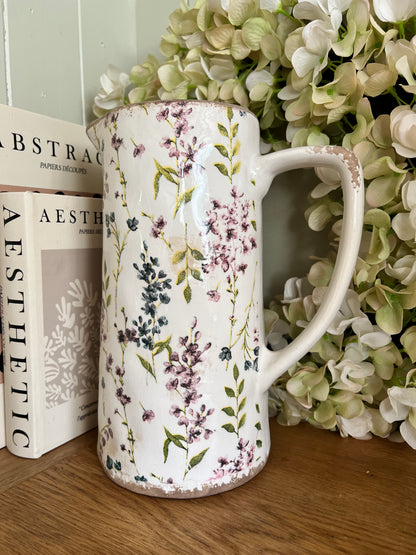 Tall Floral Jug