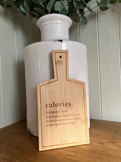 Calories Bamboo Serving Board