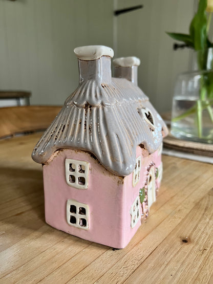 Pink Cottage Tea Light Holder