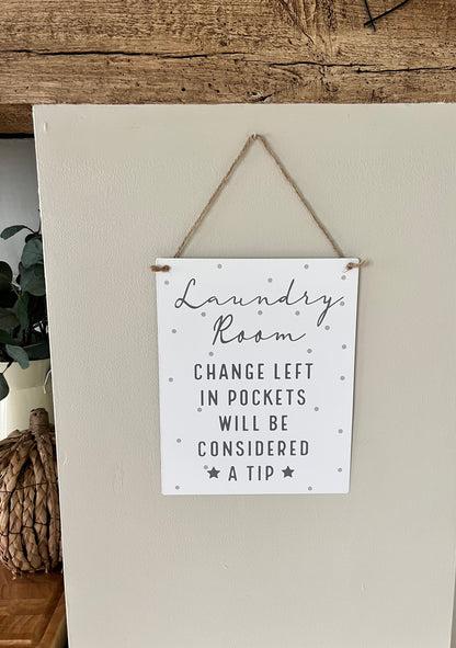 Laundry Plaque